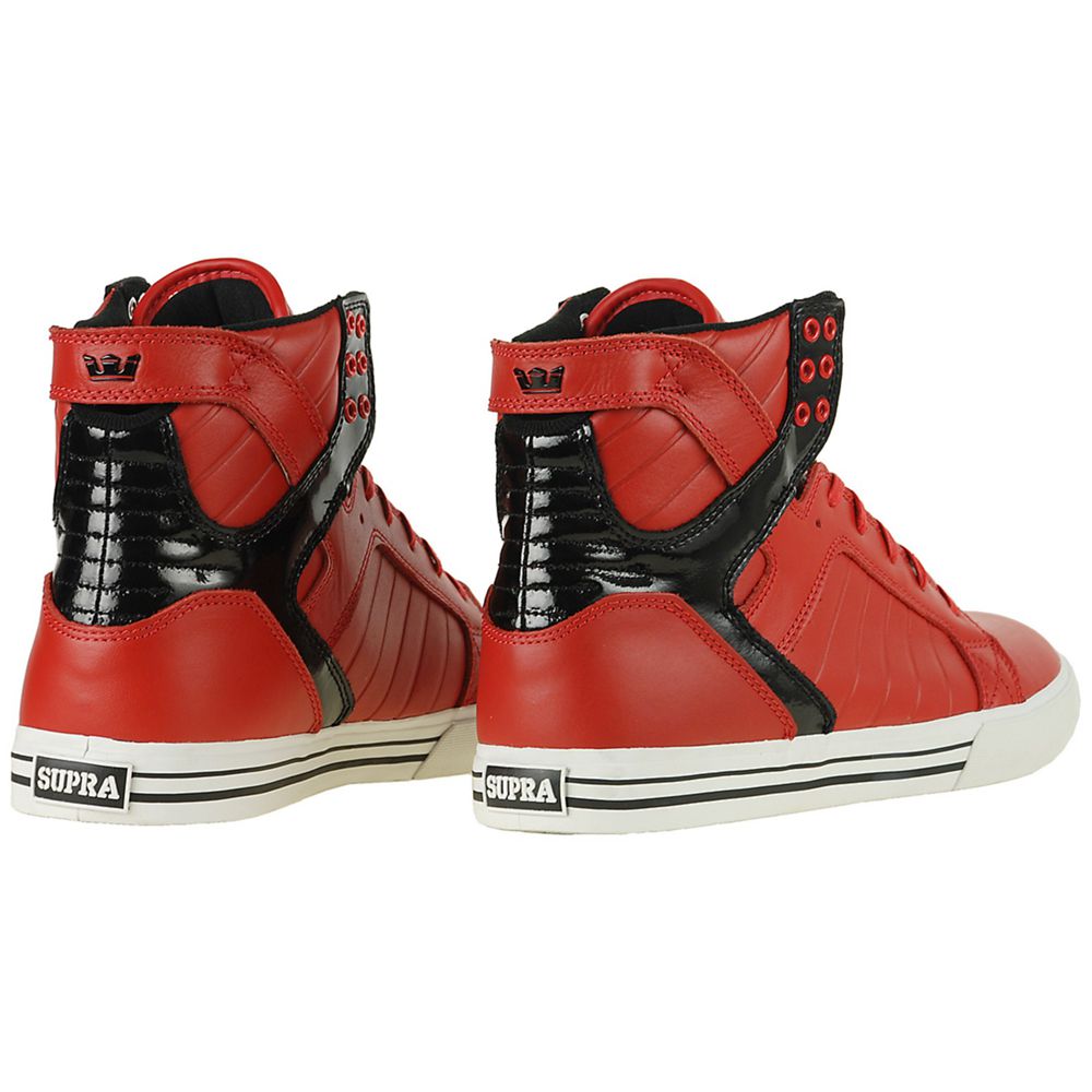 Baskets Montantes Supra SkyTop Rouge Red/Black Homme | RYL-69344220